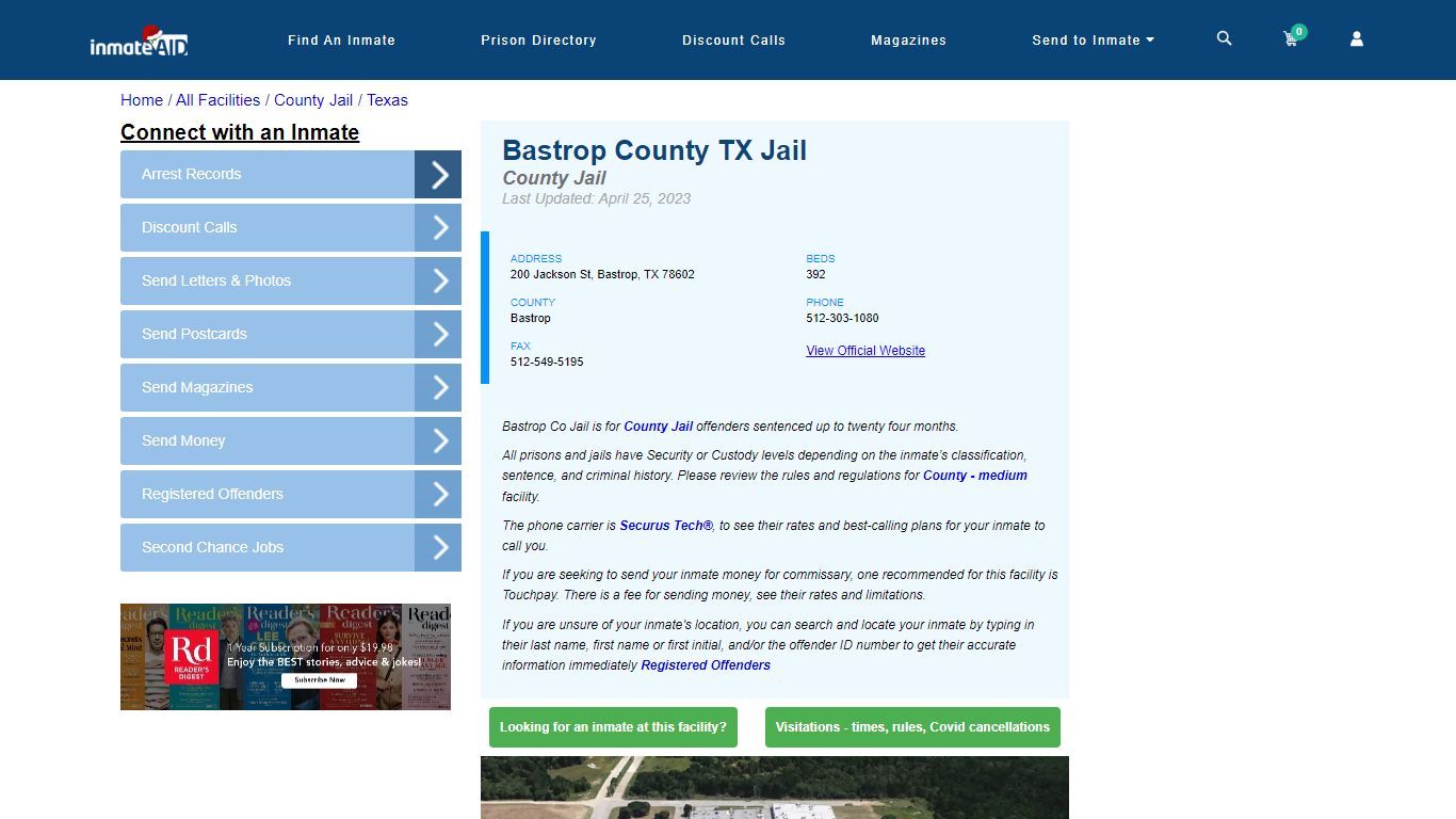 Bastrop County TX Jail - Inmate Locator - Bastrop, TX